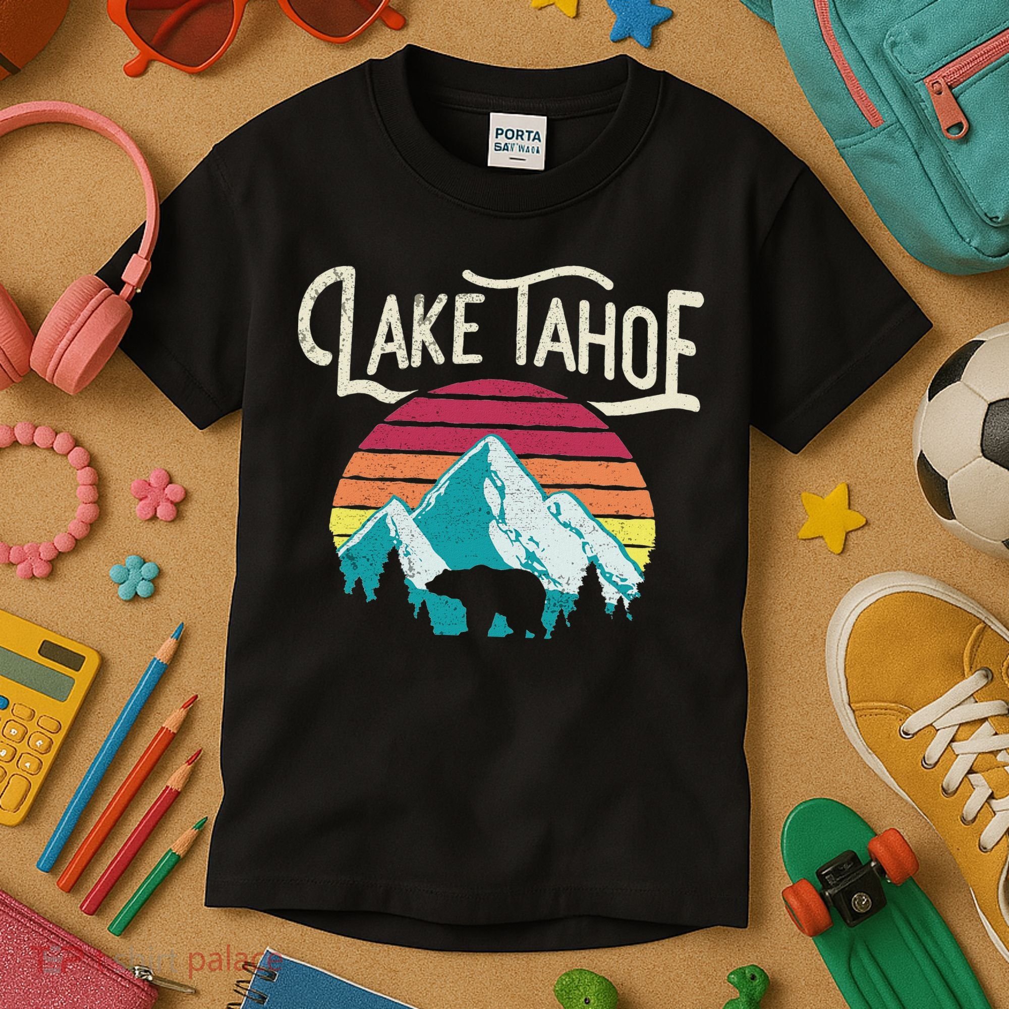 Lake Tahoe Mountain Kids T-Shirt