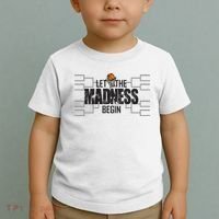 Let The Madness Begin College March Brackets Tournament Gift Toddler T-Shirt thumb 2