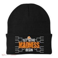 Let The Madness Begin A Funny Gift For Basketball Madness College March Beanie thumb 0