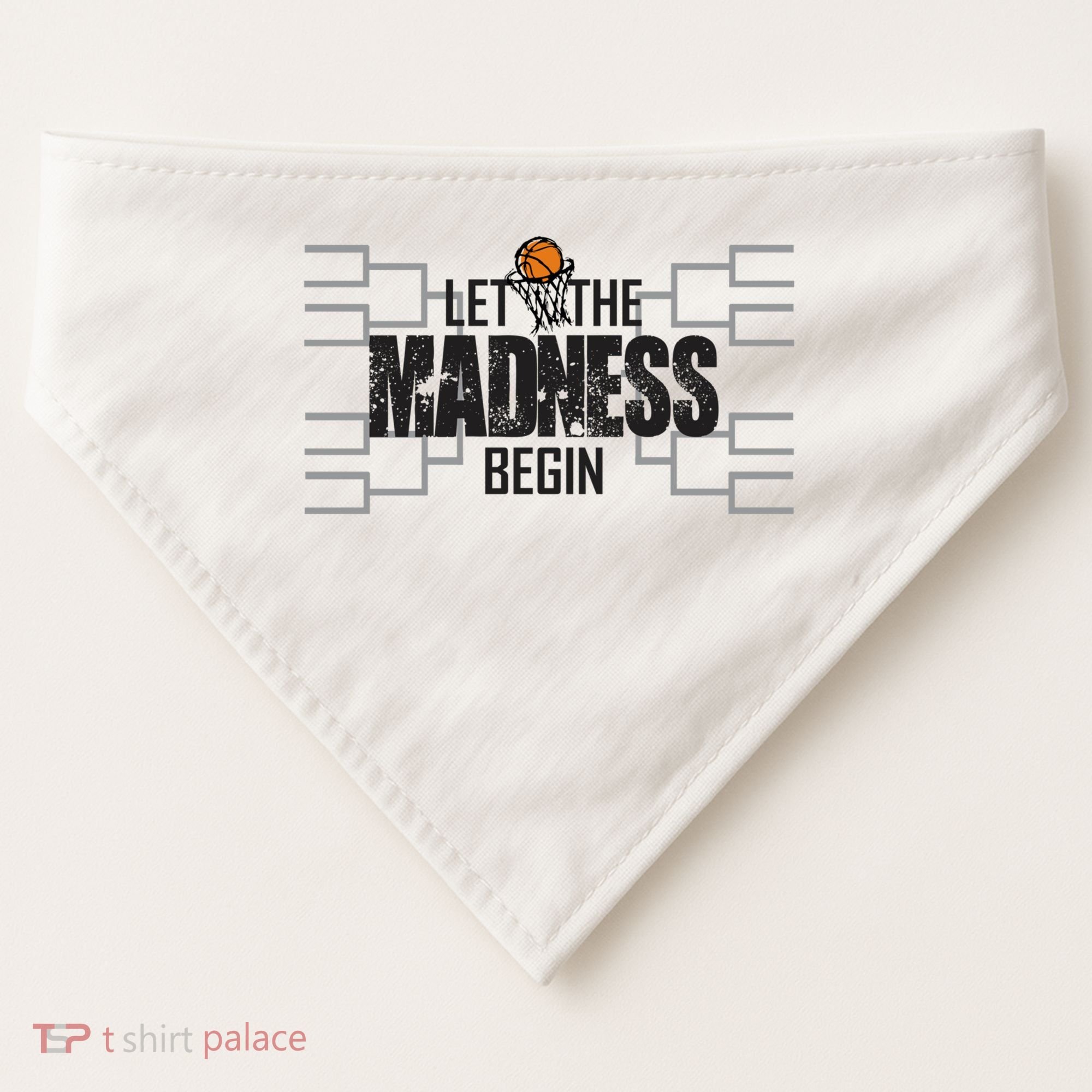 Let The Madness Begin College March Brackets Tournament USA-Made Doggie Bandana