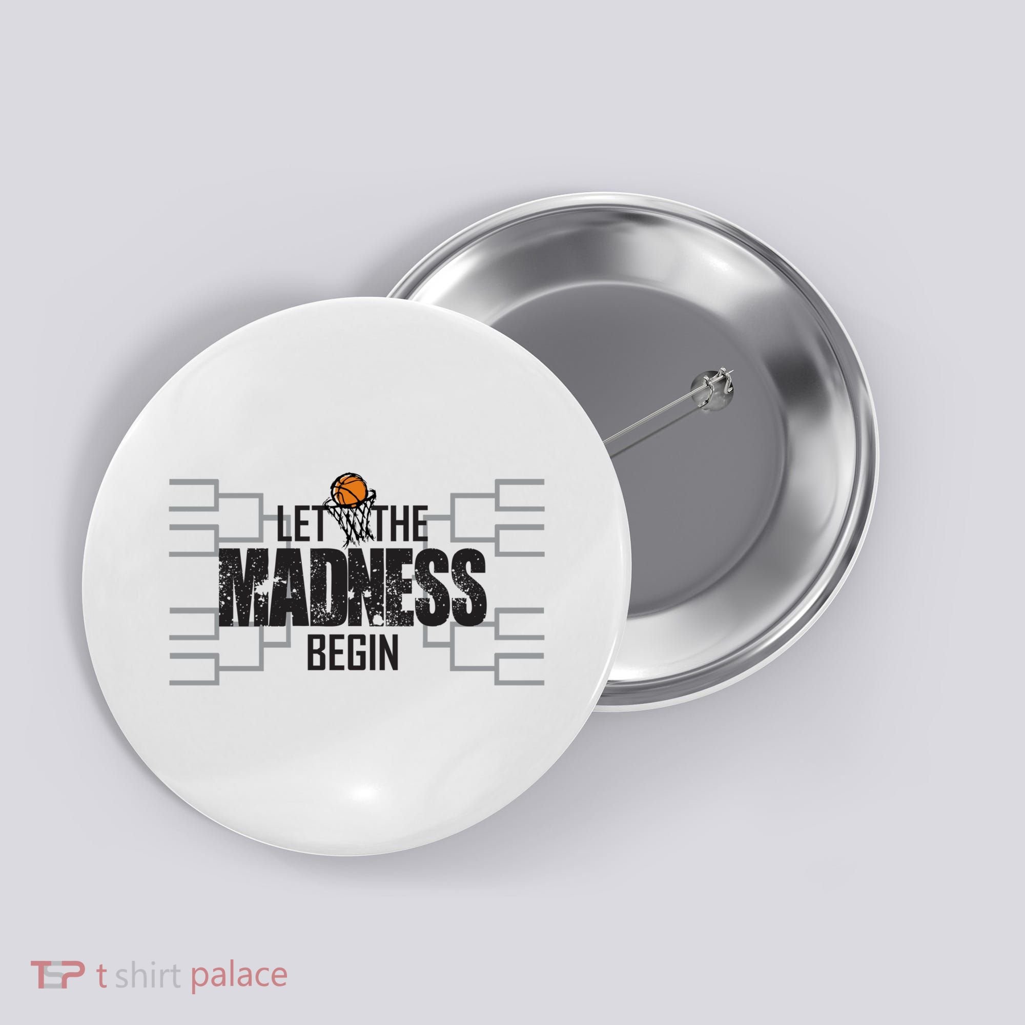 Let The Madness Begin College March Brackets Tournament Button