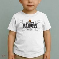 Let The Madness Begin College March Brackets Tournament Toddler T-Shirt thumb 2
