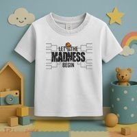 Let The Madness Begin College March Brackets Tournament Toddler T-Shirt thumb 3