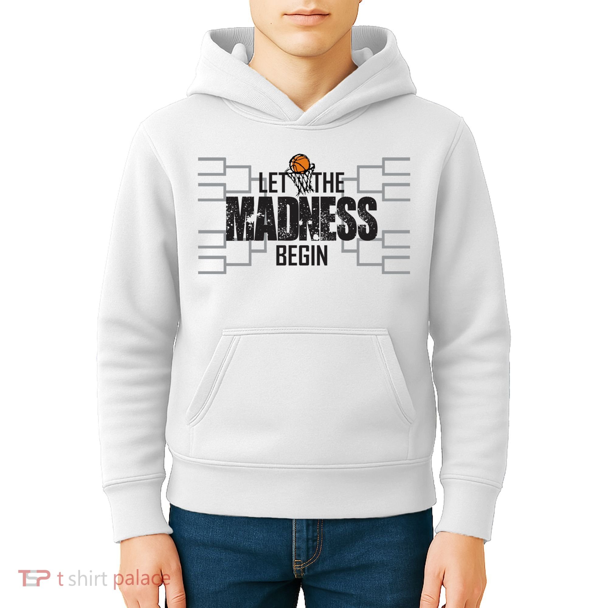 Let The Madness Begin College March Brackets Tournament Kids Hoodie
