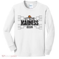 Let The Madness Begin College March Brackets Tournament Kids Long Sleeve Shirt thumb 0