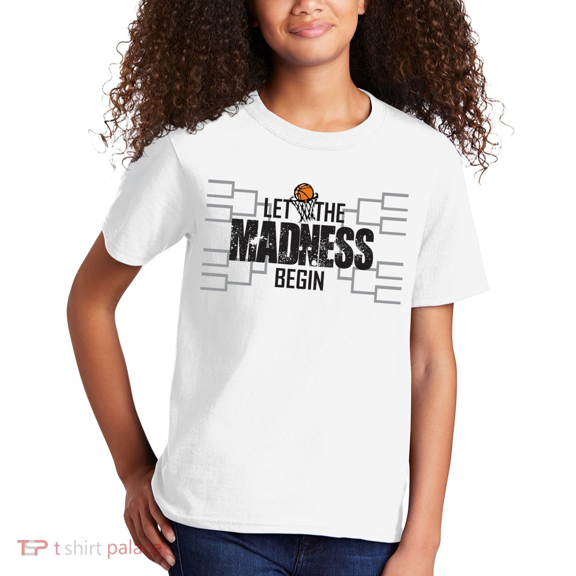 Let The Madness Begin College March Brackets Tournament Kids T-Shirt