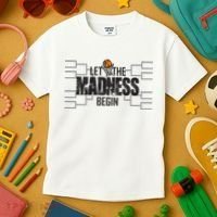 Let The Madness Begin College March Brackets Tournament Kids T-Shirt thumb 3