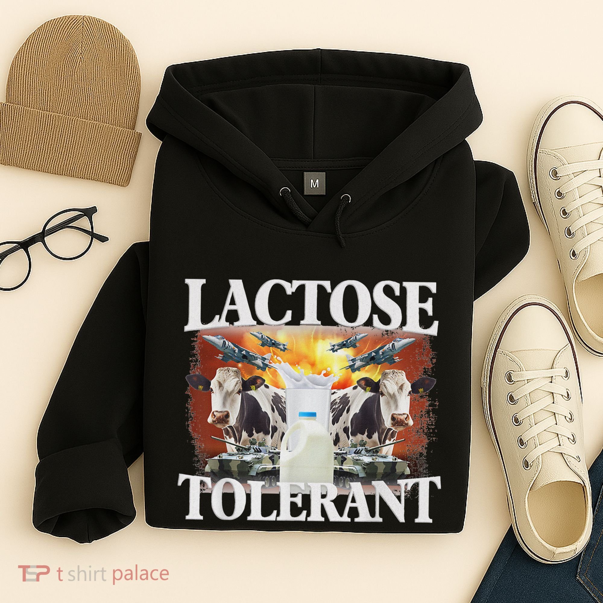 Lactose Tolerant Meme Funny Oddly Specific Dank Meme Hoodie