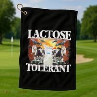 Lactose Tolerant Meme Funny Oddly Specific Dank Meme Golf Towel thumb 1