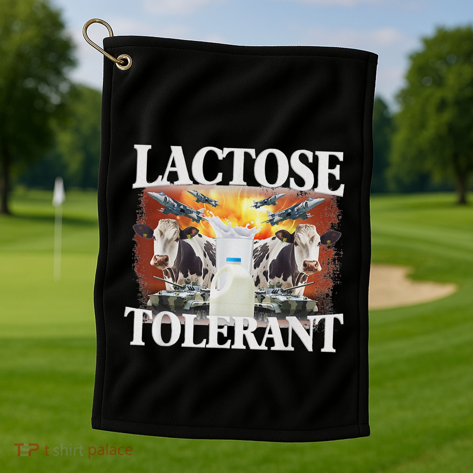 Lactose Tolerant Meme Funny Oddly Specific Dank Meme Golf Towel
