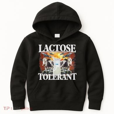 Lactose Tolerant Meme Funny Oddly Specific Dank Meme Kids Hoodie