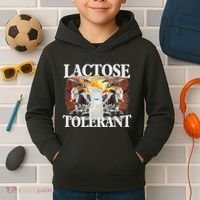 Lactose Tolerant Meme Funny Oddly Specific Dank Meme Kids Hoodie thumb 2