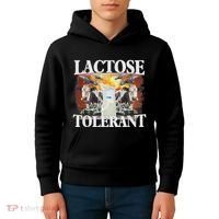 Lactose Tolerant Meme Funny Oddly Specific Dank Meme Kids Hoodie thumb 4