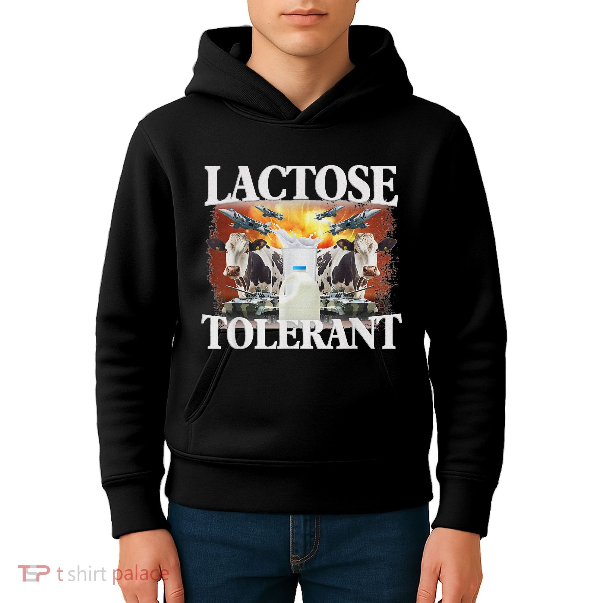 Lactose Tolerant Meme Funny Oddly Specific Dank Meme Kids Hoodie