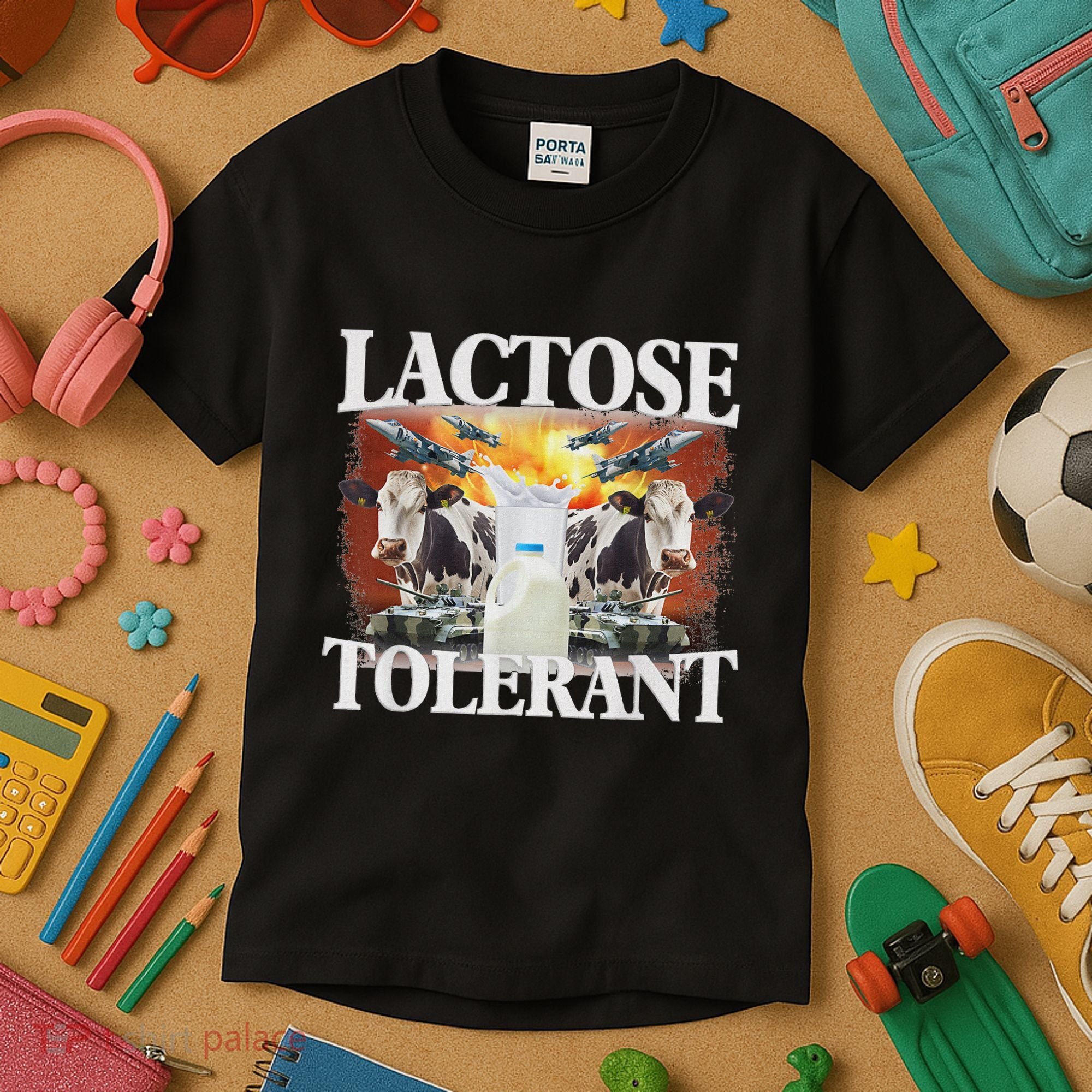 Lactose Tolerant Meme Funny Oddly Specific Dank Meme Kids T-Shirt