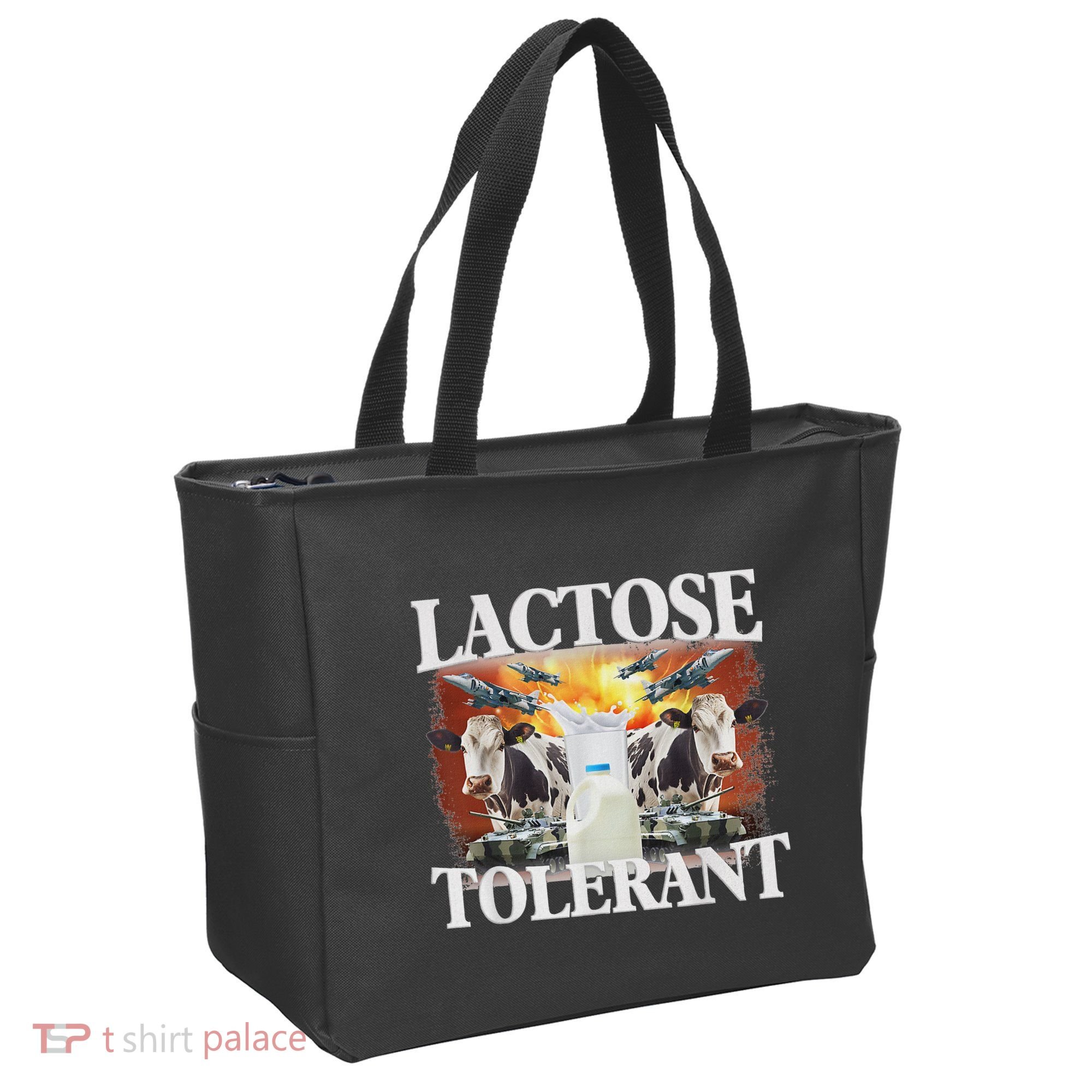 Lactose Tolerant Meme Funny Oddly Specific Dank Meme Tote Bag