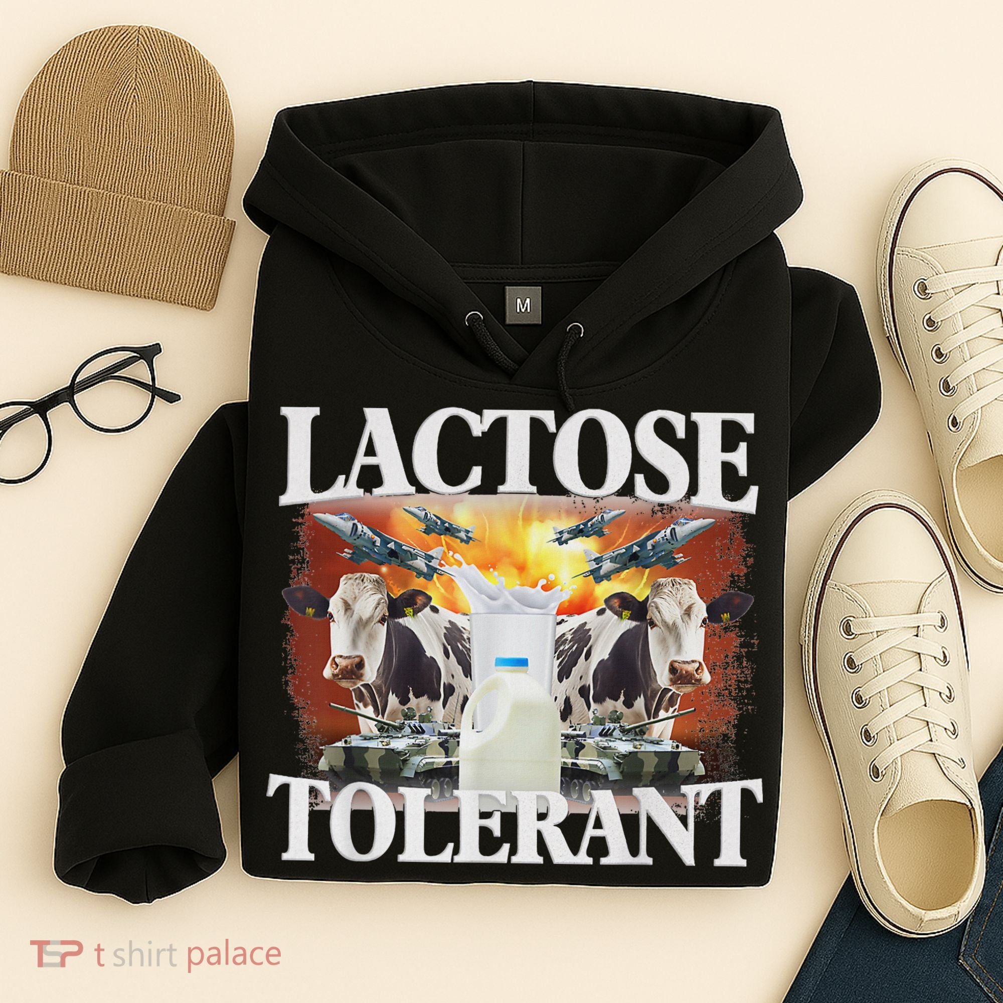 Lactose Tolerant Meme Funny Oddly Specific Dank Meme Hoodie