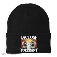 Lactose Tolerant Meme Funny Oddly Specific Dank Meme Beanie thumb 0