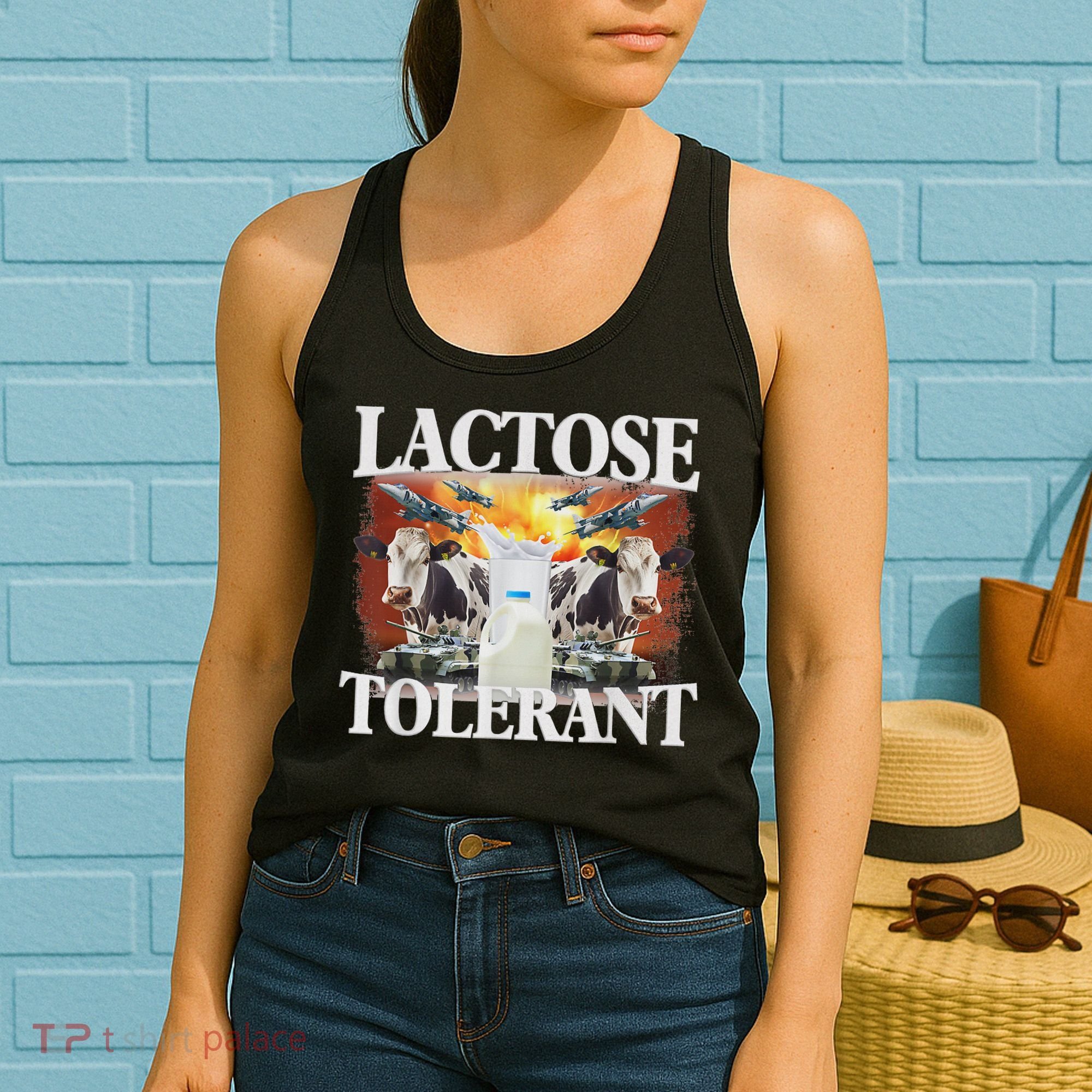 Lactose Tolerant Meme Funny Oddly Specific Dank Meme Women's Tank Top