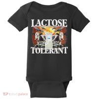 Lactose Tolerant Meme Funny Oddly Specific Dank Meme Baby Bodysuit thumb 0