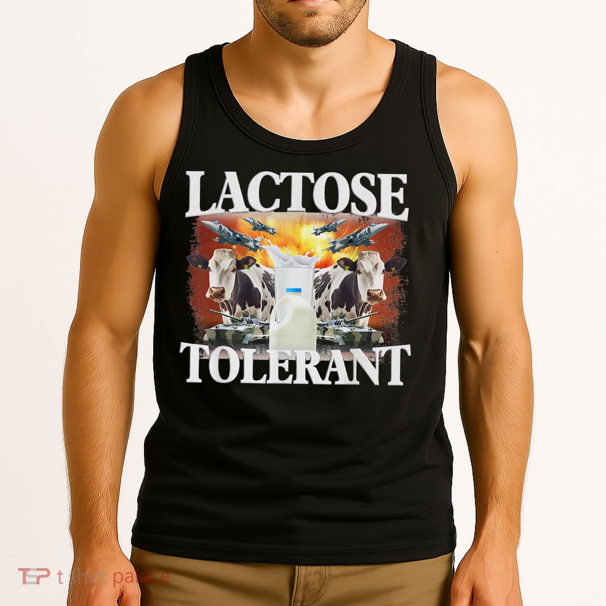 Lactose Tolerant Meme Funny Oddly Specific Dank Meme Tank Top