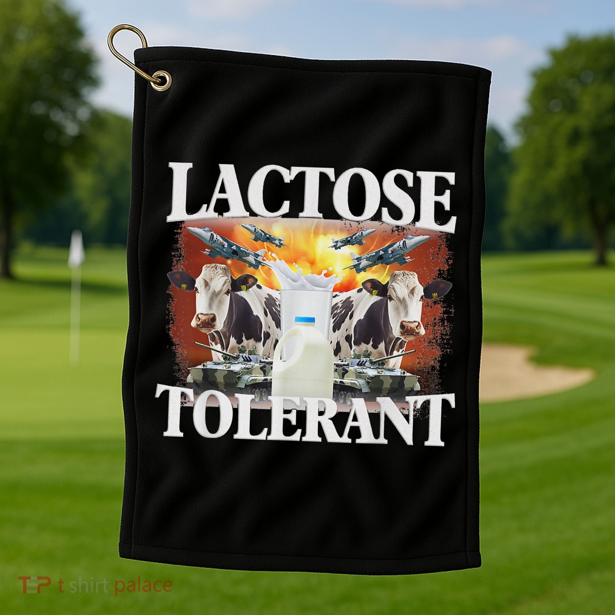 Lactose Tolerant Meme Funny Oddly Specific Dank Meme Golf Towel