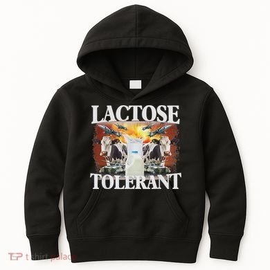 Lactose Tolerant Meme Funny Oddly Specific Dank Meme Kids Hoodie