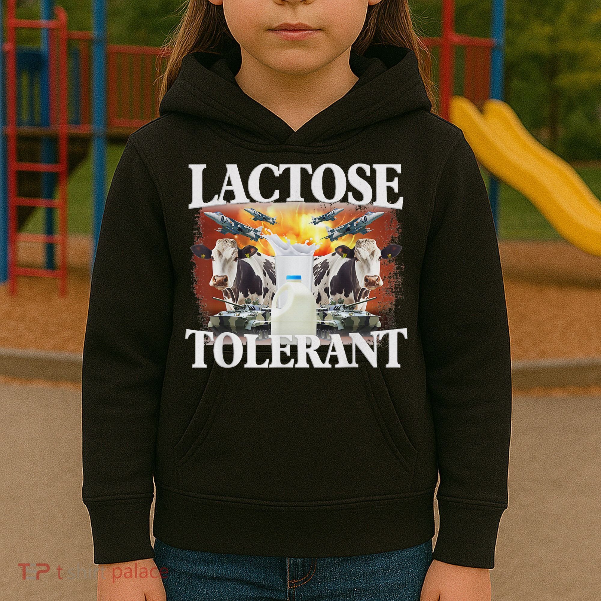 Lactose Tolerant Meme Funny Oddly Specific Dank Meme Kids Hoodie