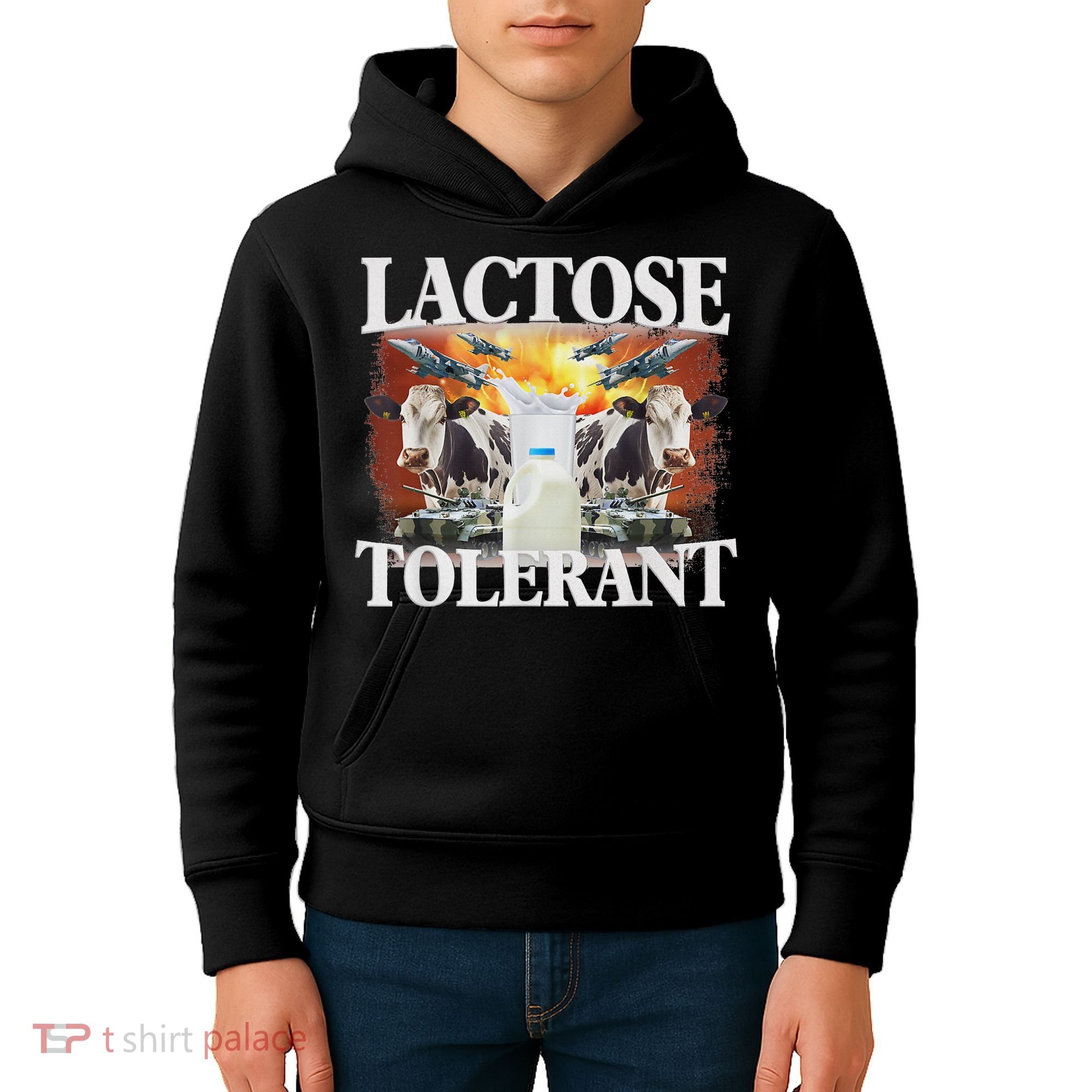 Lactose Tolerant Meme Funny Oddly Specific Dank Meme Kids Hoodie