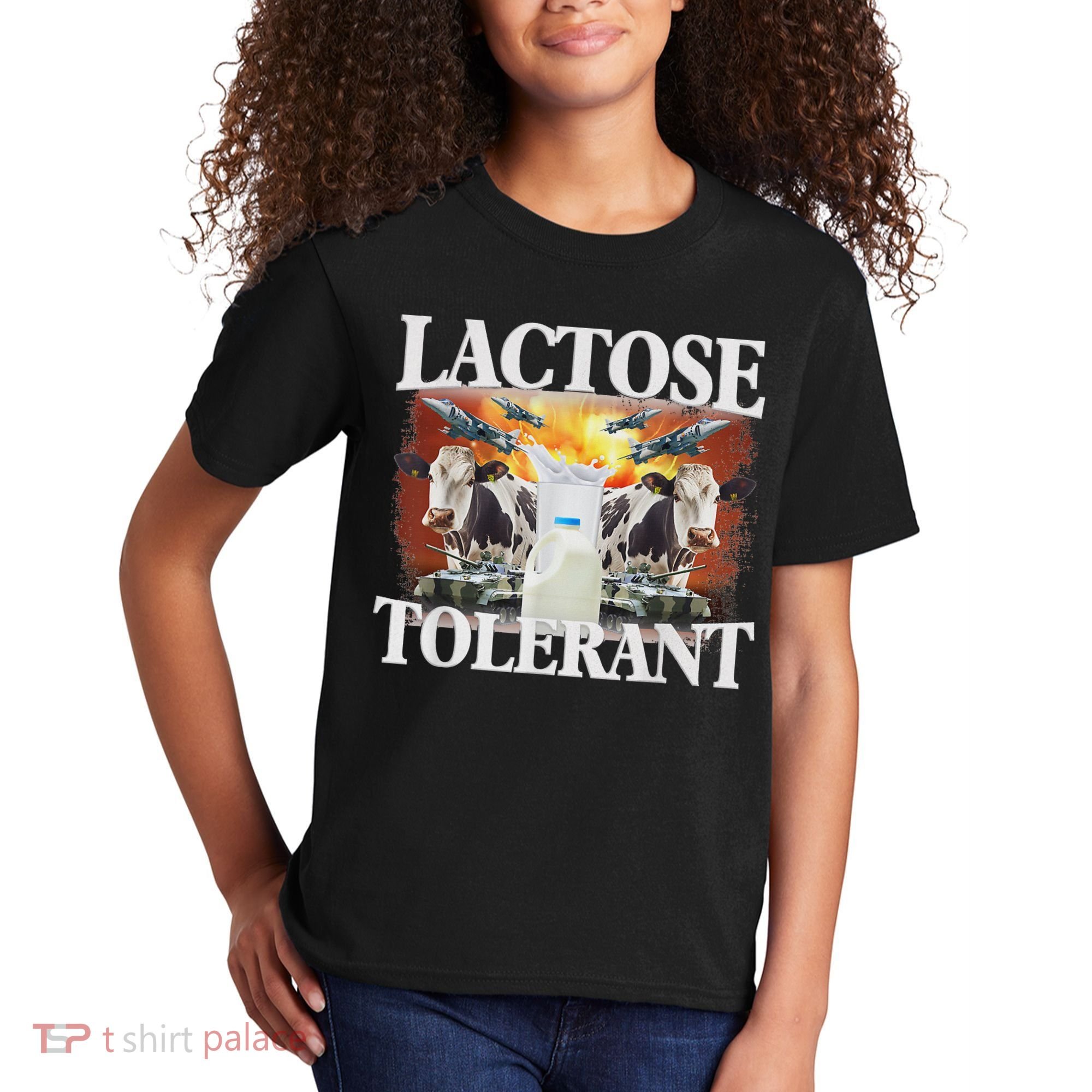 Lactose Tolerant Meme Funny Oddly Specific Dank Meme Kids T-Shirt