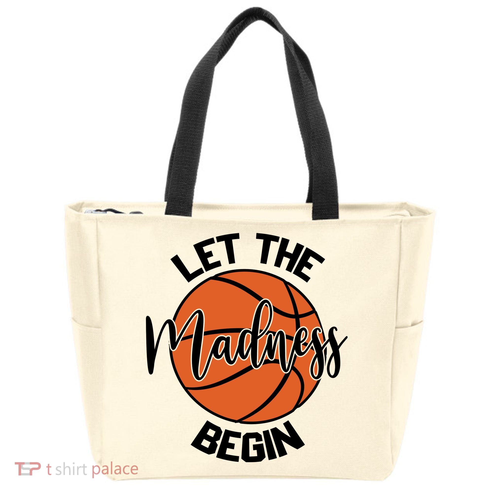 Let The Madness Begin College Basketball Tote Bag