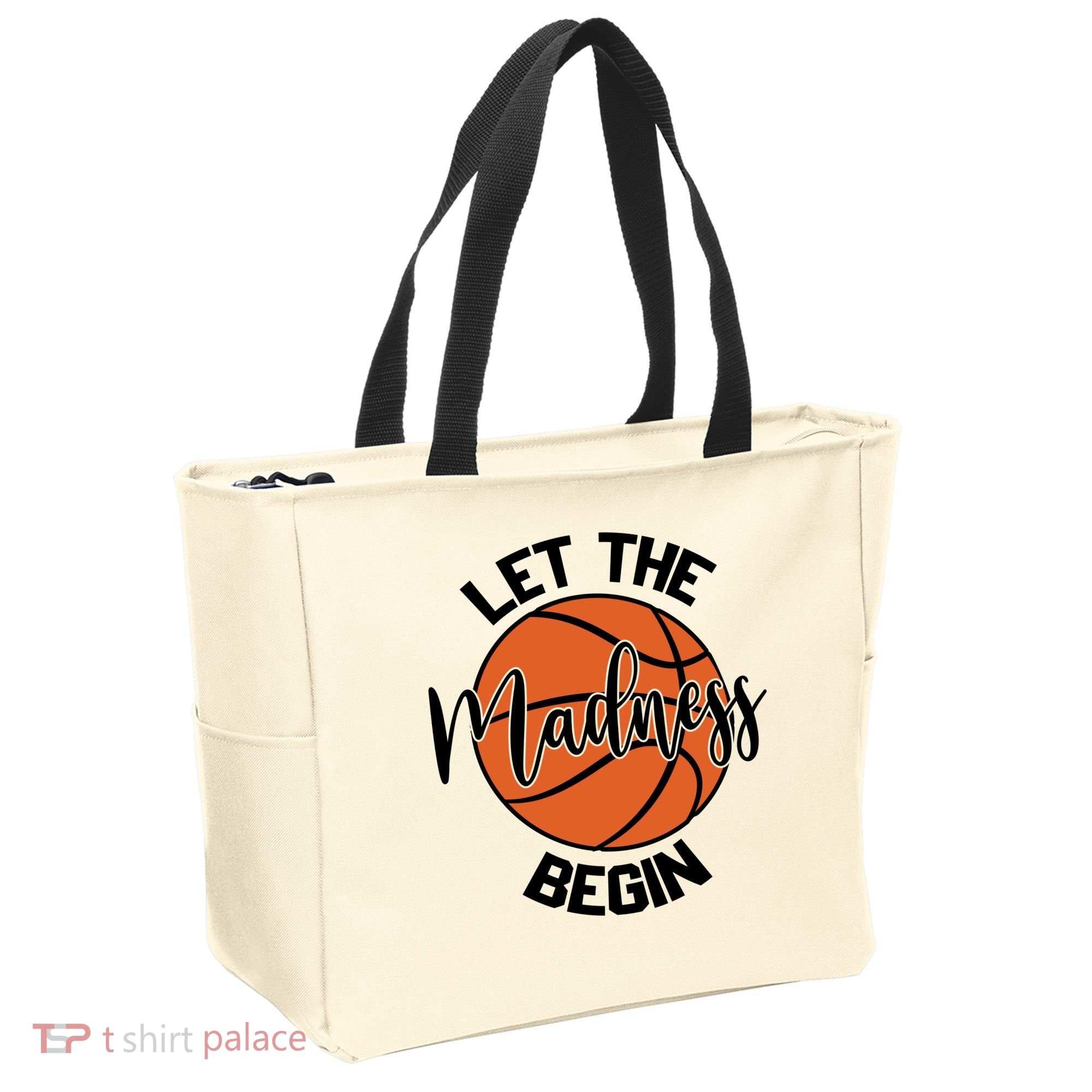 Let The Madness Begin College Basketball Tote Bag