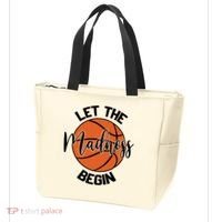 Let The Madness Begin College Basketball Tote Bag thumb 3