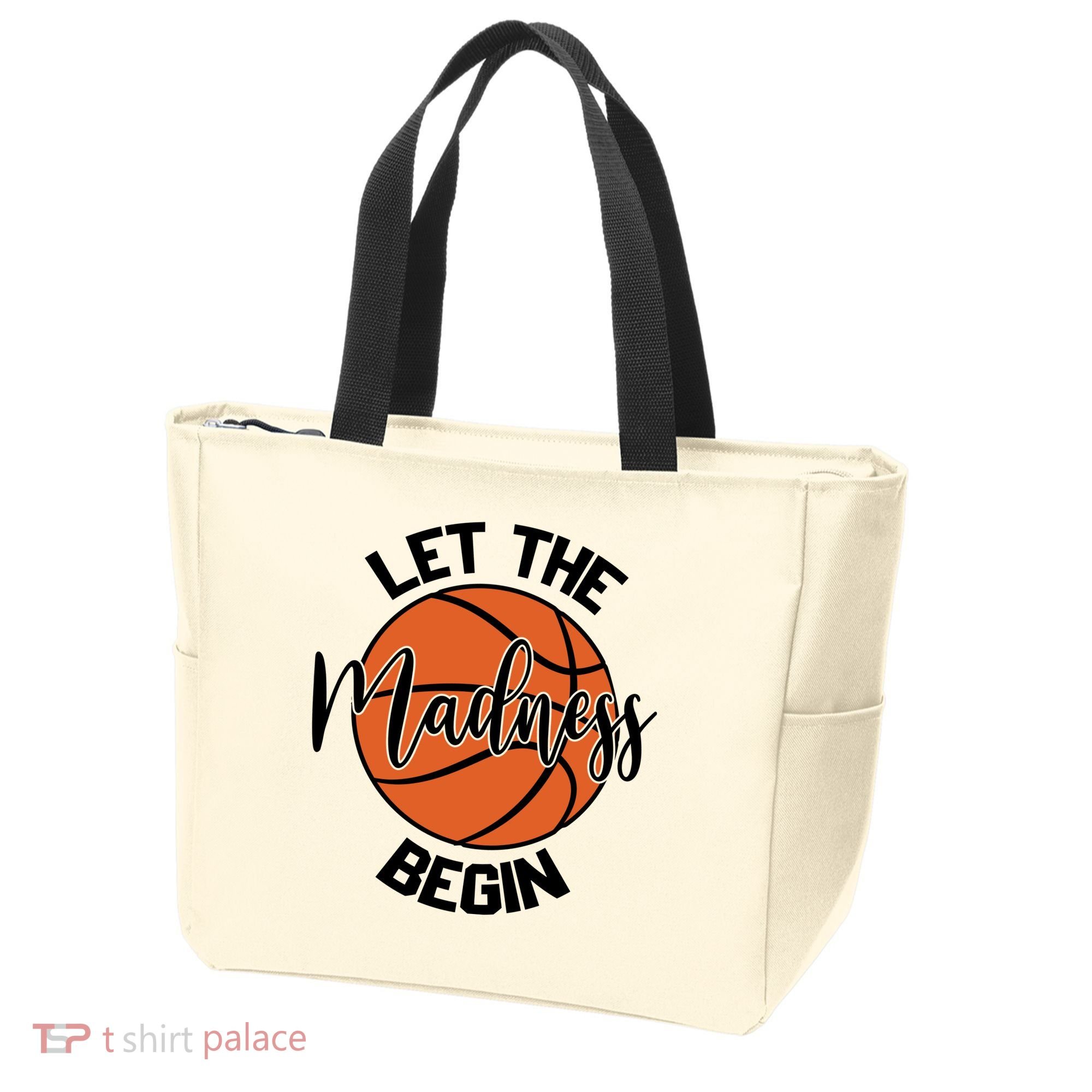 Let The Madness Begin College Basketball Tote Bag