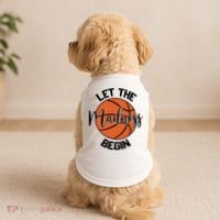 Let The Madness Begin College Basketball Doggie Tank thumb 2