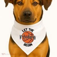 Let The Madness Begin College Basketball USA-Made Doggie Bandana thumb 1