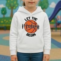 Let The Madness Begin College Basketball Kids Hoodie thumb 3