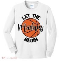 Let The Madness Begin College Basketball Kids Long Sleeve Shirt thumb 0