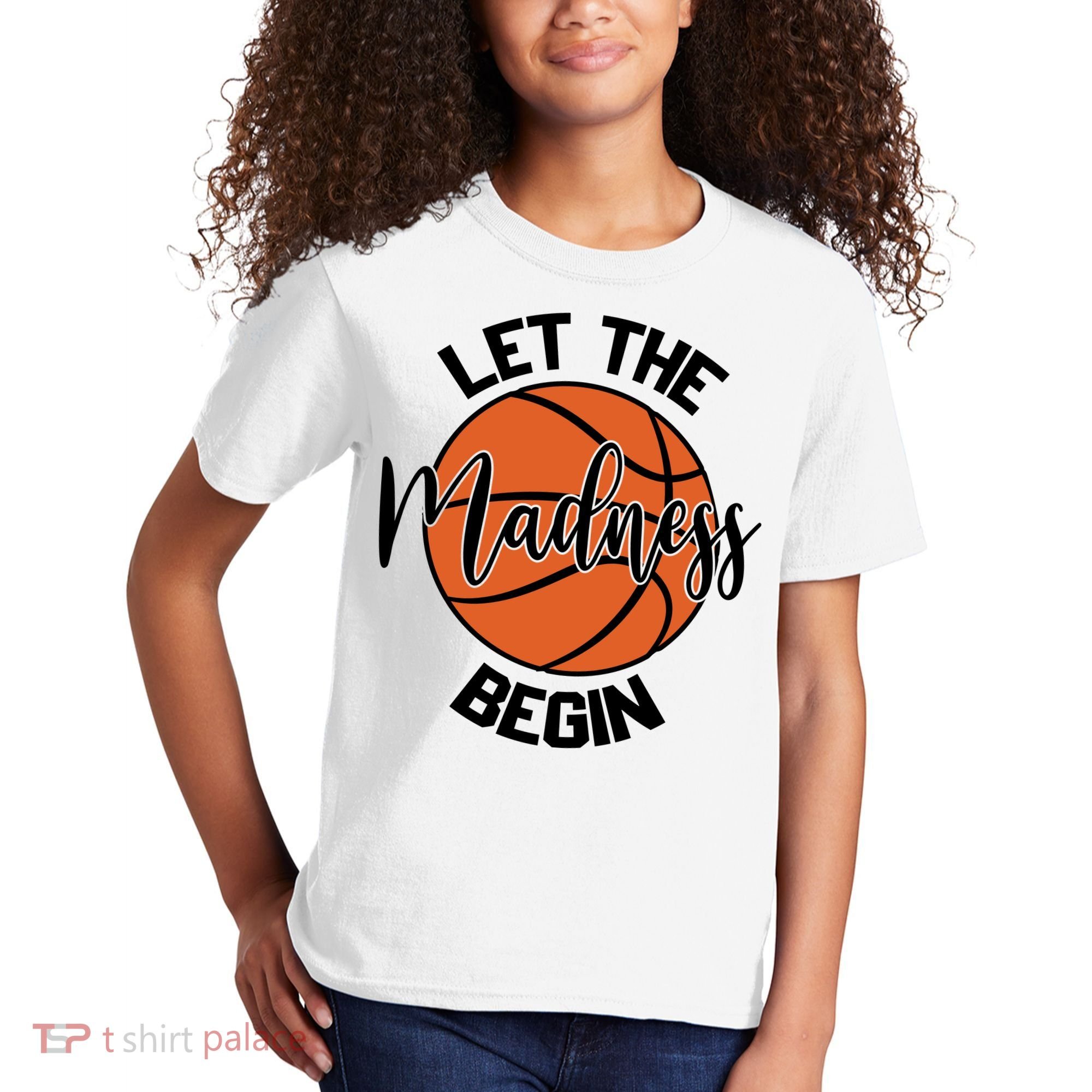 Let The Madness Begin College Basketball Kids T-Shirt