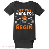 Let The Madness Begin College Basketball Baby Bodysuit thumb 0