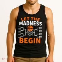Let The Madness Begin College Basketball Tank Top thumb 3
