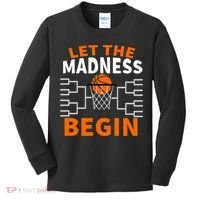 Let The Madness Begin College Basketball Kids Long Sleeve Shirt thumb 0