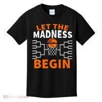 Let The Madness Begin College Basketball Kids T-Shirt thumb 0