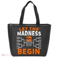 Let The Madness Begin College Basketball Tote Bag thumb 0