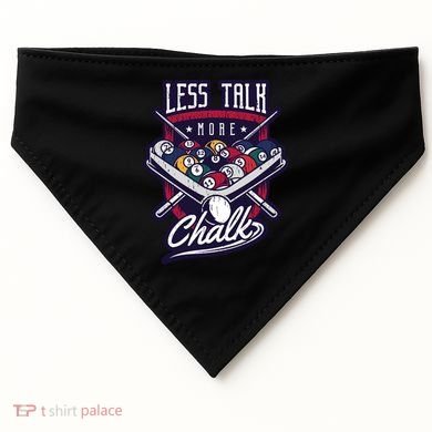 Less Talk More Chalk Billiards USA-Made Doggie Bandana