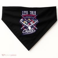 Less Talk More Chalk Billiards USA-Made Doggie Bandana thumb 0