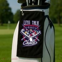 Less Talk More Chalk Billiards Golf Towel thumb 2