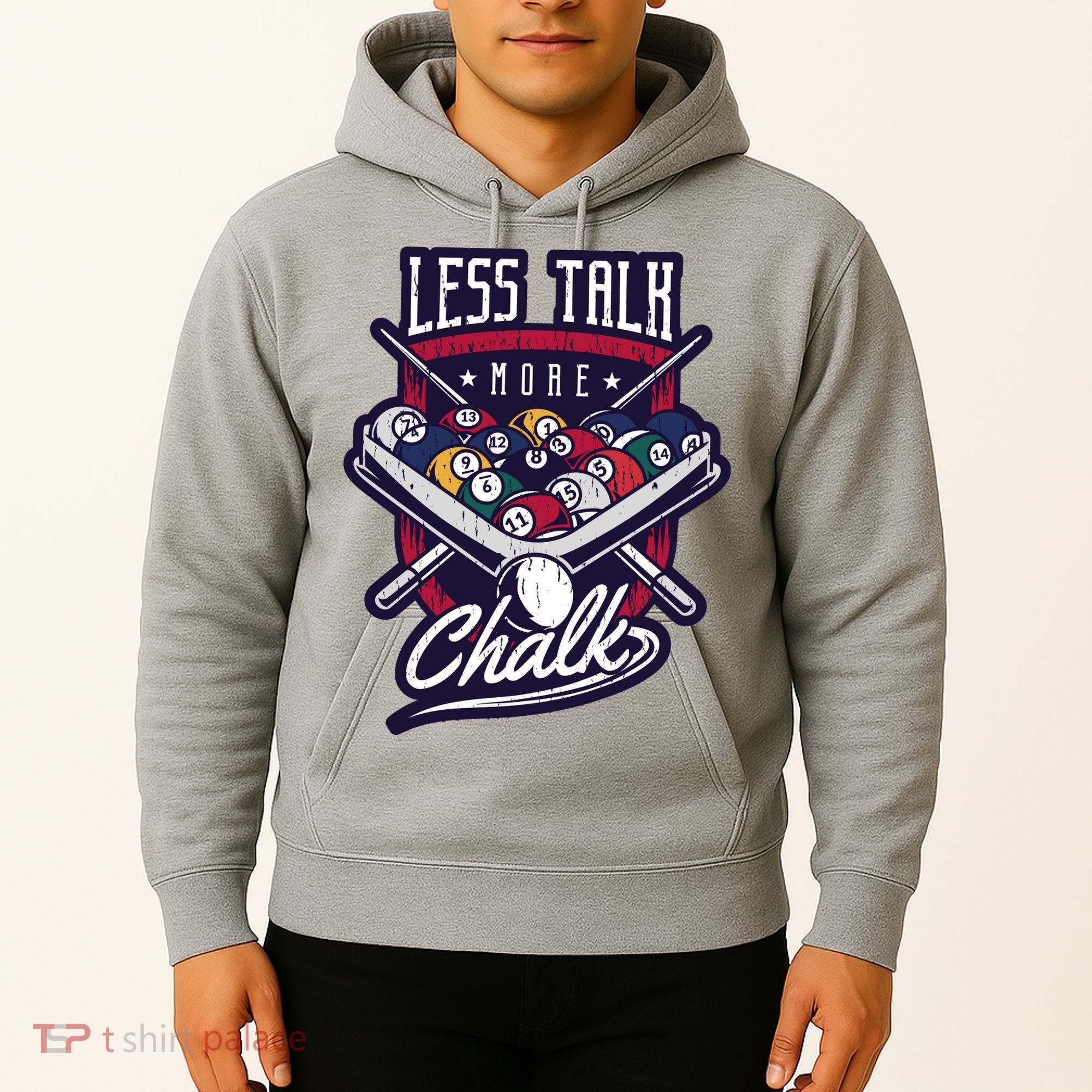 Less Talk More Chalk Billiards Hoodie