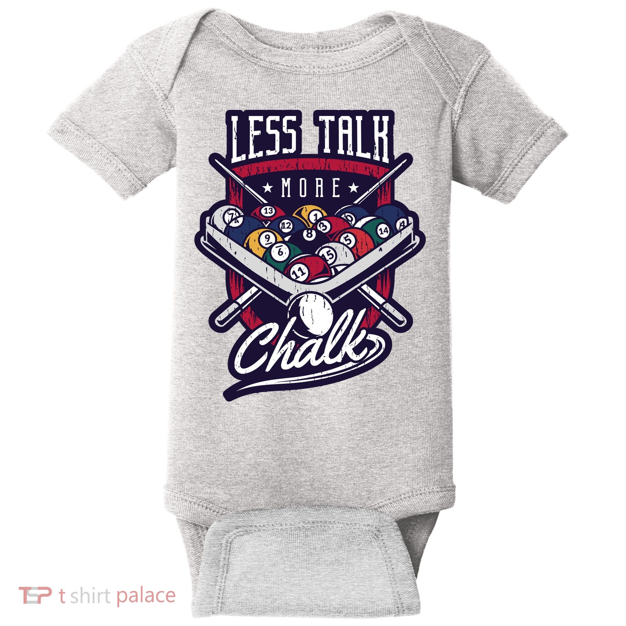 Less Talk More Chalk Billiards Baby Bodysuit