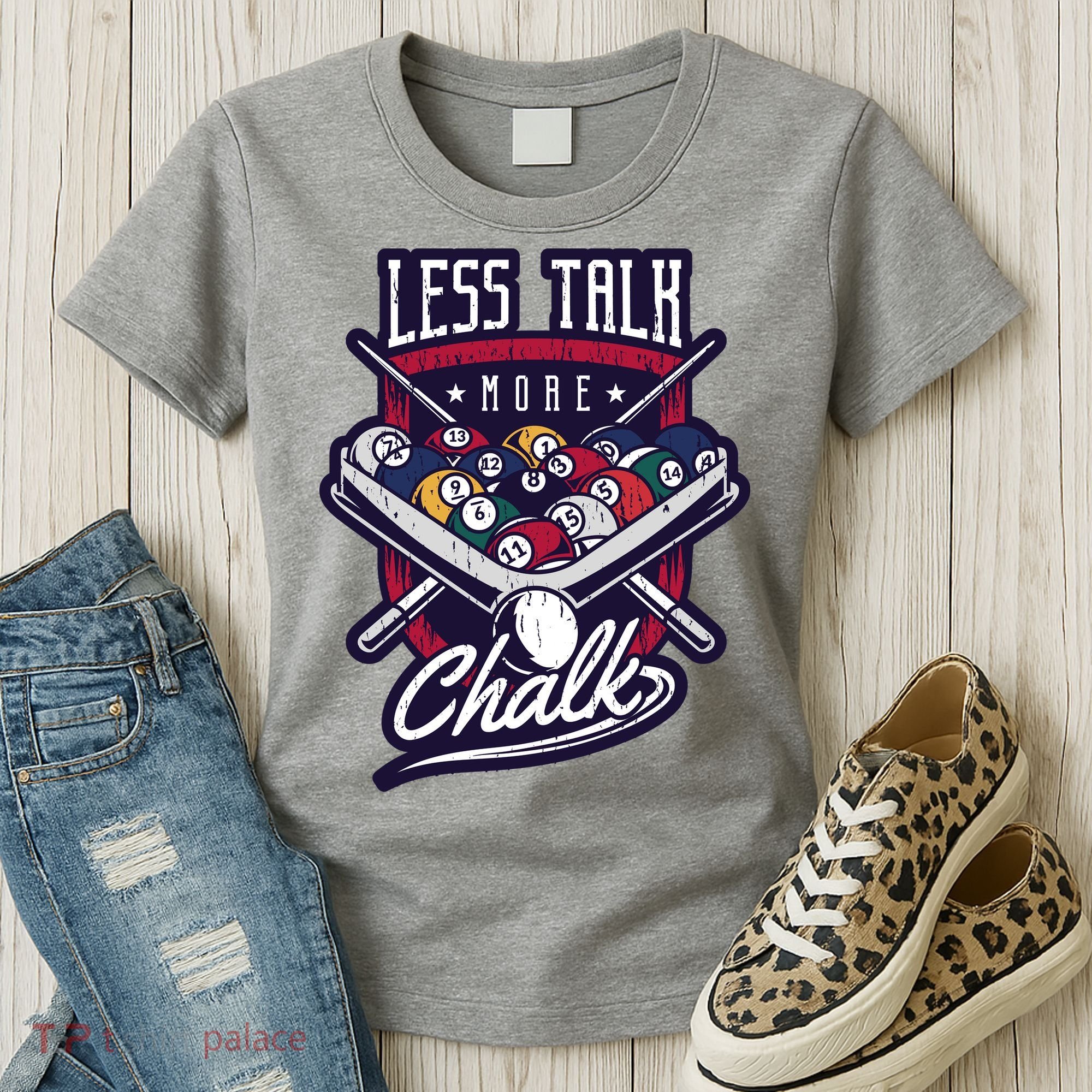 Less Talk More Chalk Billiards Women's T-Shirt
